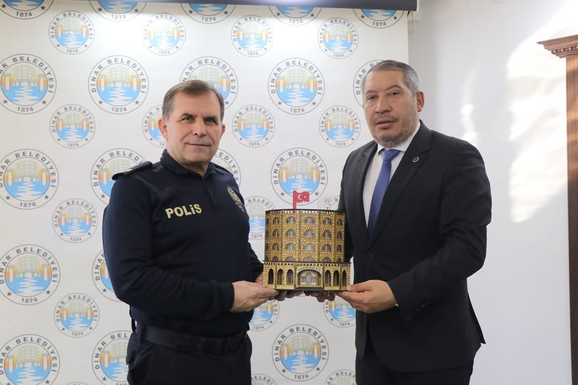 Emniyet Müdürü Dinar Belediye Başkanı'na Veda Ziyaretinde Bulundu