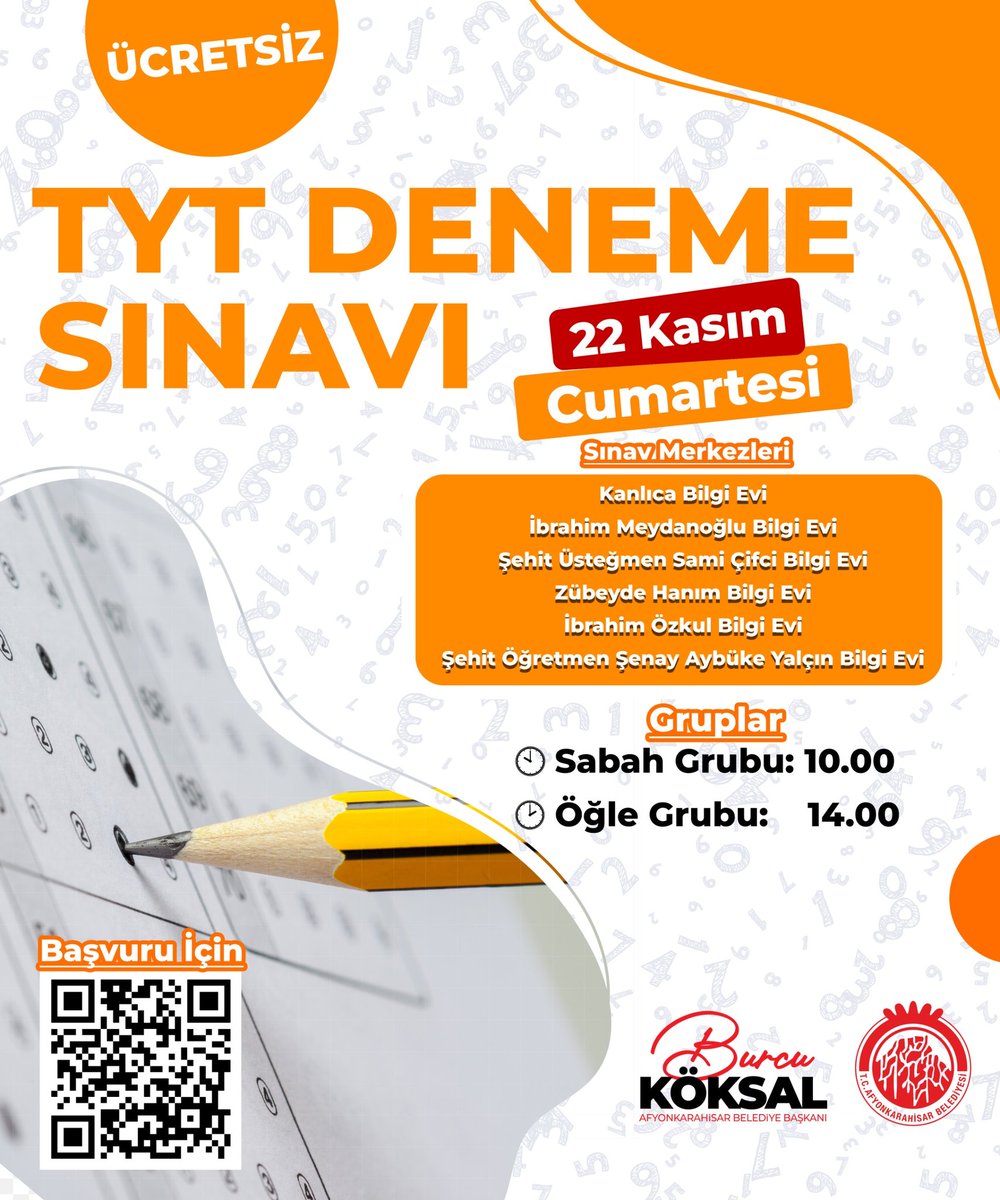 Afyonkarahisar'da Gençlere Ücretsiz TYT Deneme Sınavı Fırsatı