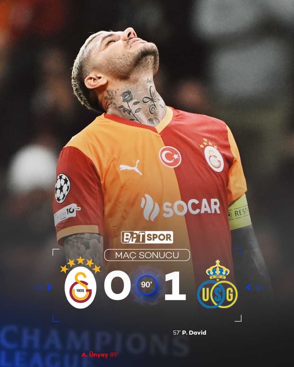 Galatasaray, Şampiyonlar Ligi'nde İkinci Mağlubiyetini Aldı