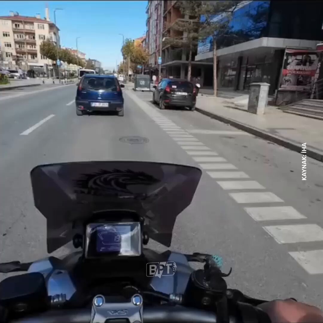 Tekirdağ'da Motosiklet Sürücüsü ve Yaya Arasında Trafikte Yaşanan İlginç Diyalog