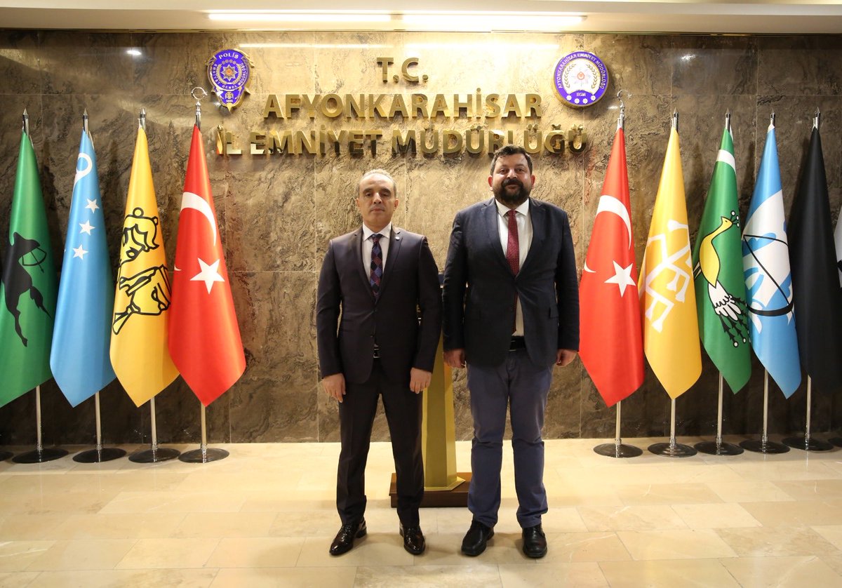 Başmakçı Belediye Başkanı Selçuk Gönüllü, Afyonkarahisar Emniyet Müdürü Ahmet Birtan Erol'u Ziyaret Etti