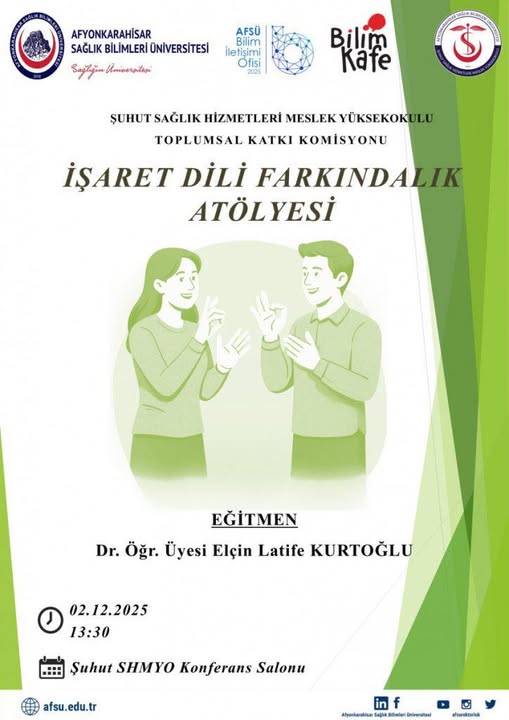 Afyonkarahisar'da İşaret Dili Farkındalık Atölyesi Düzenlendi