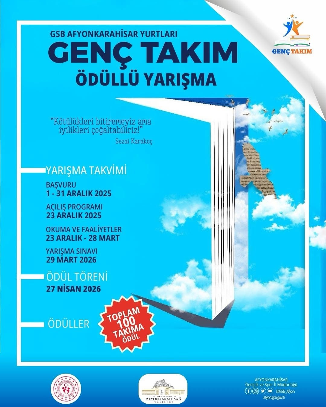 Afyonkarahisar'da Yurt Öğrencileri İçin Ödüllü Genç Takım Projesi