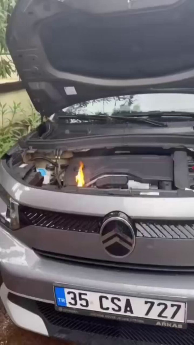 İzmir'de Sıfır Otomobil 16 Gün Sonra Park Halindeyken Alev Aldı