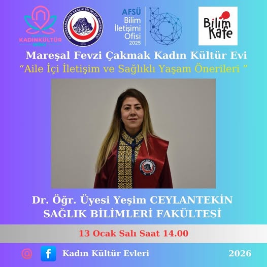 Afyonkarahisar'da Kadın Kültür Evlerinde Aile İçi İletişim ve Sağlıklı Yaşam Seminerleri Başladı