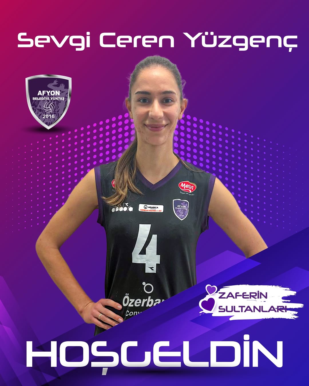 Sevgi Ceren Yüzgenç, Afyon Belediye Yüntaş Spor Kadrosuna Katıldı