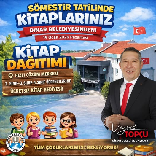 Dinar Belediyesi'nden Öğrencilere Sömestr Tatili Sürprizi