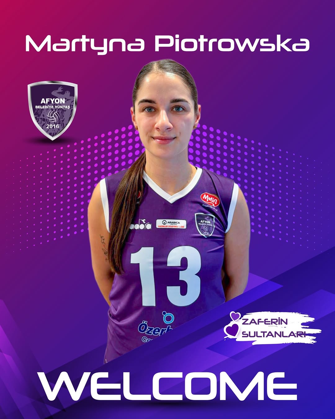 Afyon Belediye Yüntaş, Sultanlar Ligi'ne Hazırlanıyor: Martyna Piotrowska Takıma Katıldı
