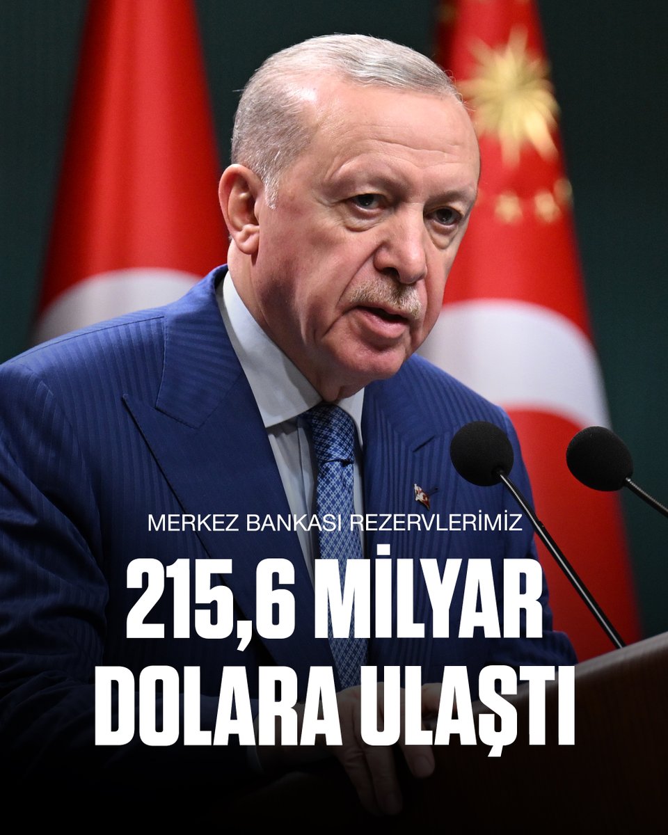 Merkez Bankası Rezervleri Tarihi Zirvede: 215.6 Milyar Dolar