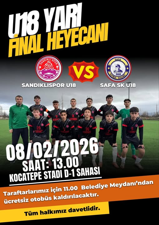 Sandıklıspor U18 Takımı, Yarı Finalde Taraftar Desteği Bekliyor