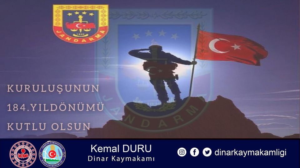 Jandarma Teşkilatı 184. Kuruluş Yıl Dönümünde Kutlu Olsun!