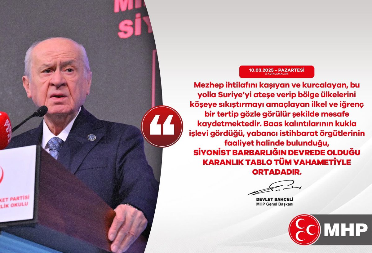MHP Eskişehir İl Başkanlığı'ndan Mezhep Çatışmaları ve Dış Güçlerin Rolü Hakkında Açıklama
