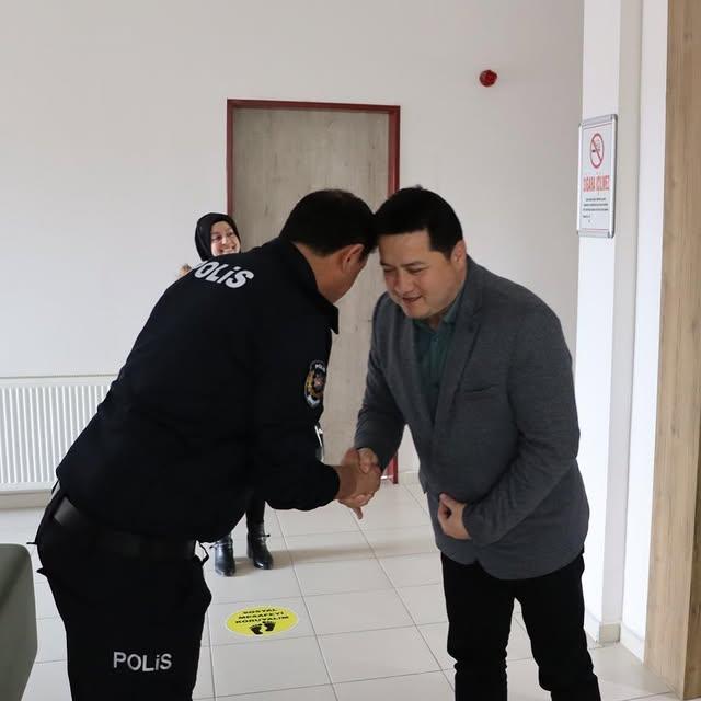 Bolvadin Belediye Başkanı Emniyette Polislerle Buluştu