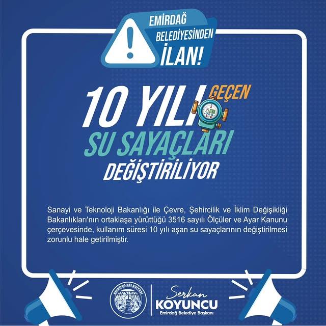 Emirdağ'da Su Sayaçlarının Değişimi Zorunlu Oldu
