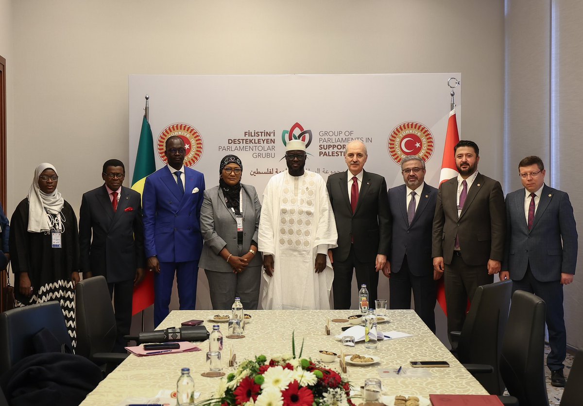 TBMM Başkanı Kurtulmuş, Senegal Ulusal Meclisi Başkanı Ndiaye ile Filistin Desteği Üzerine Görüşme