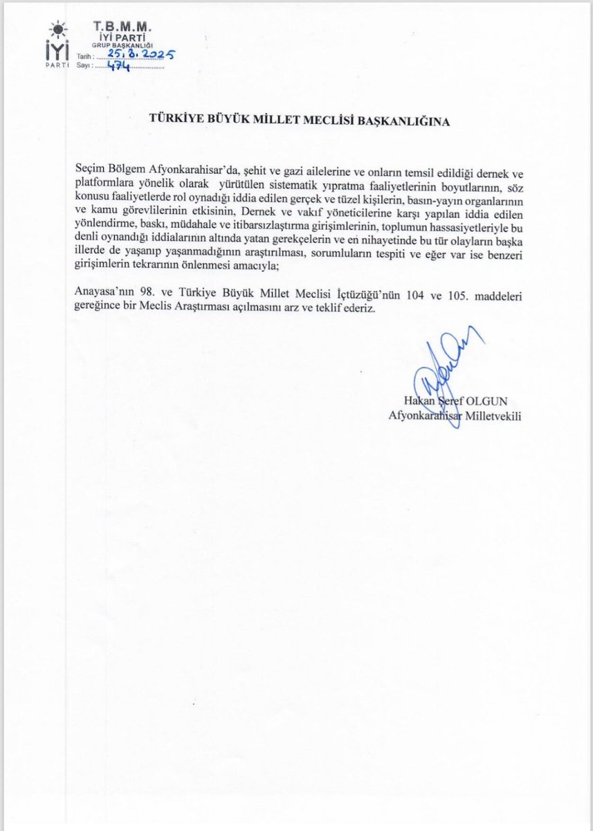 TBMM’de Şehit Yakınları ve Gazilerle Algı Operasyonu İddiası