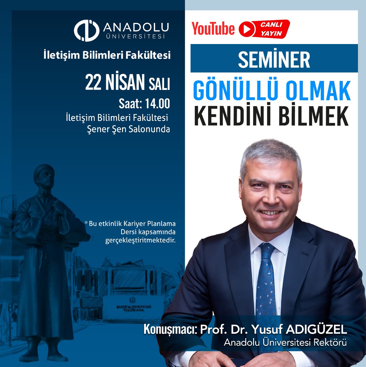 Anadolu Üniversitesi Rektörü Kariyer Planlama Semineri Verdi