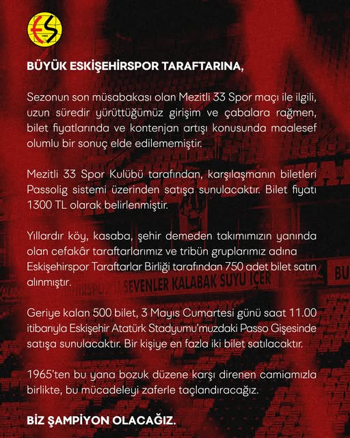Eskişehirspor'da Kriz Derinleşiyor: Tribünlerde Protesto Sesleri Yükseliyor
