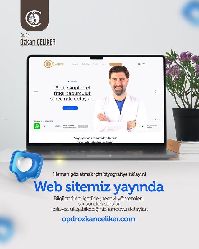 Beyin ve Sinir Cerrahisi Uzmanı Özkan Çeliker Yeni Web Sitesi Açtı