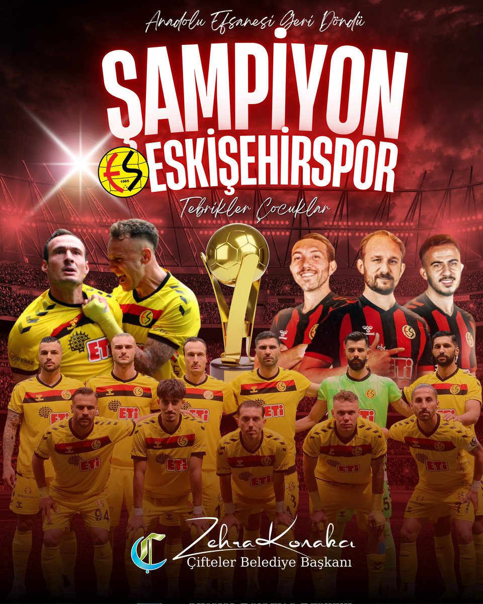 Eskişehirspor, TFF 3. Lig Şampiyonu Oldu
