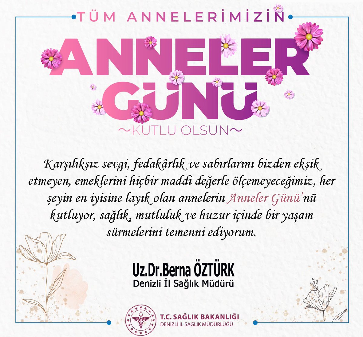 Denizli İl Sağlık Müdürlüğü, Anneler Günü'nü Kutladı