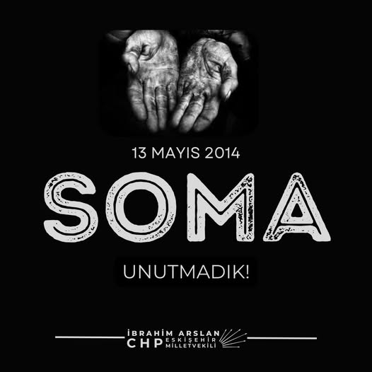 Soma Maden Katliamı'nda Hayatını Kaybeden Madenciler Anıldı