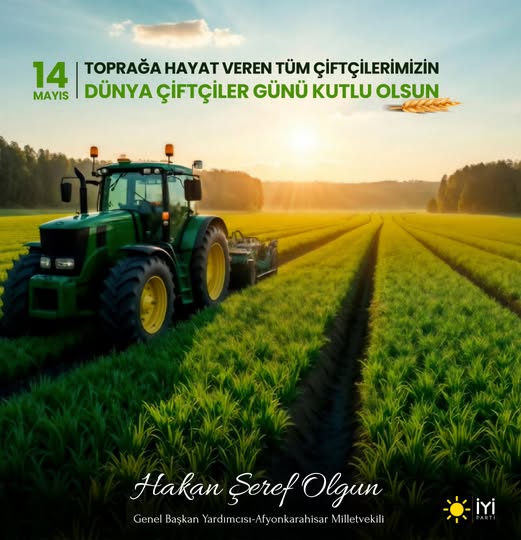 İyi Parti Milletvekili Olgun, Dünya Çiftçiler Günü'nü Kutladı