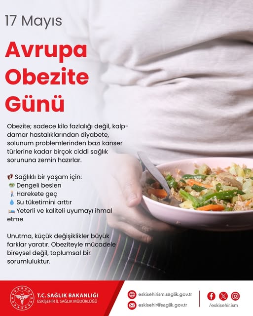 Eskişehir İl Sağlık Müdürlüğü'nden Avrupa Obezite Günü Bilgilendirmesi