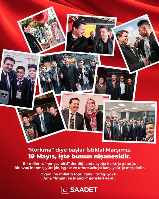 Saadet Partisi Eskişehir İl Başkanlığı'ndan 19 Mayıs Mesajı