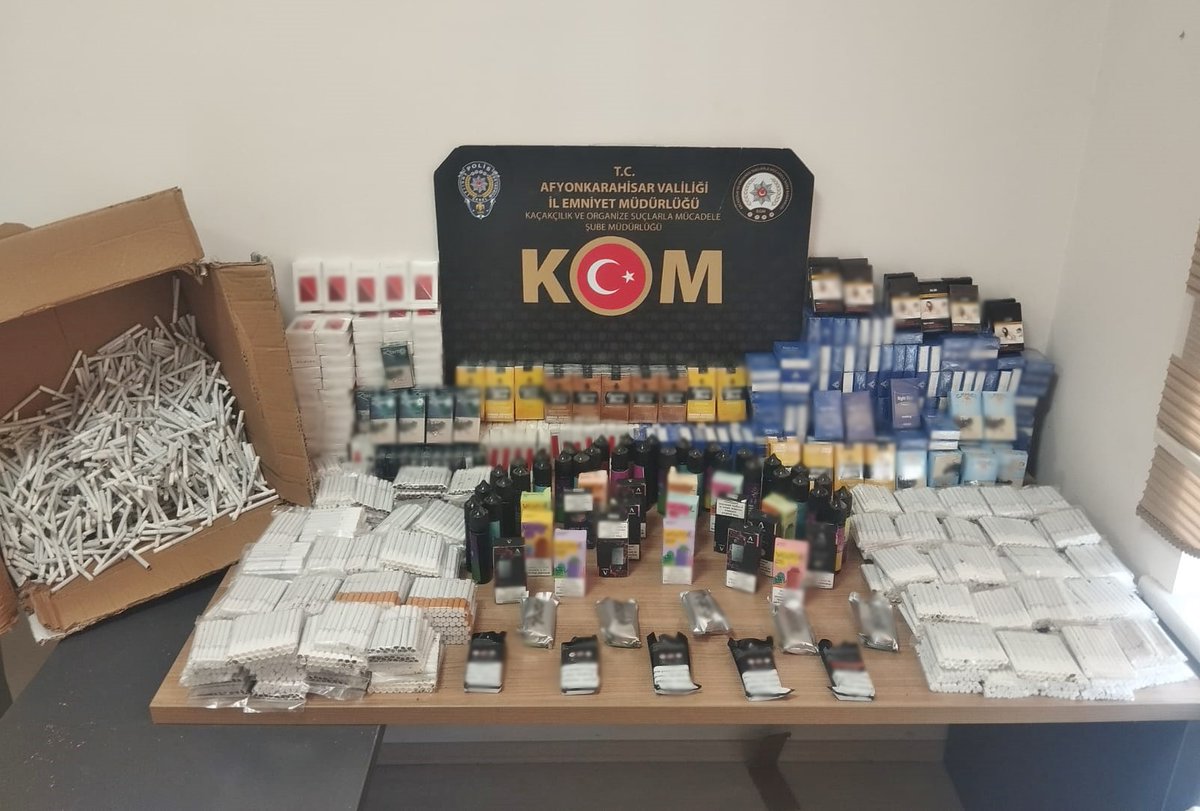 Afyonkarahisar Emniyet Müdürlüğü'nden Kaçakçılık Operasyonu