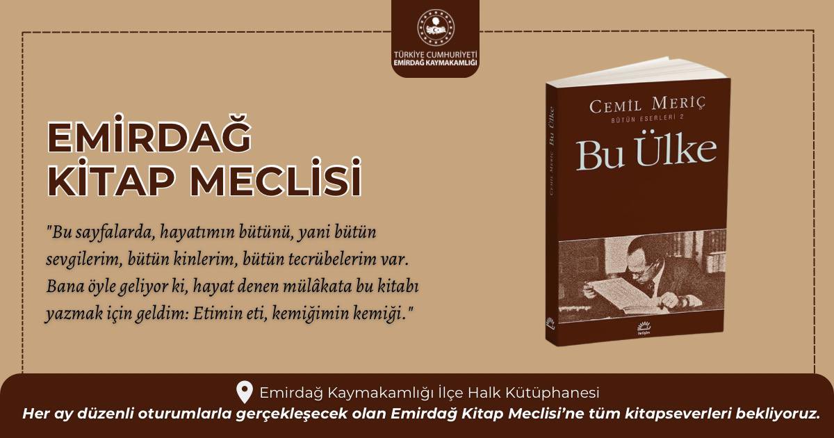 Emirdağ Kitap Meclisi İkinci Oturumunda Cemil Meriç Değerlendirildi
