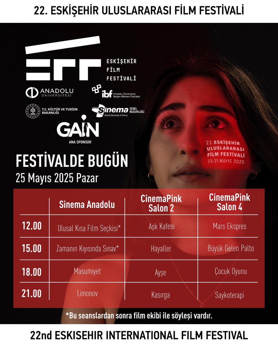 22. Eskişehir Uluslararası Film Festivali'nde Ulusal Kısa Film Seçkisi Gösterimi