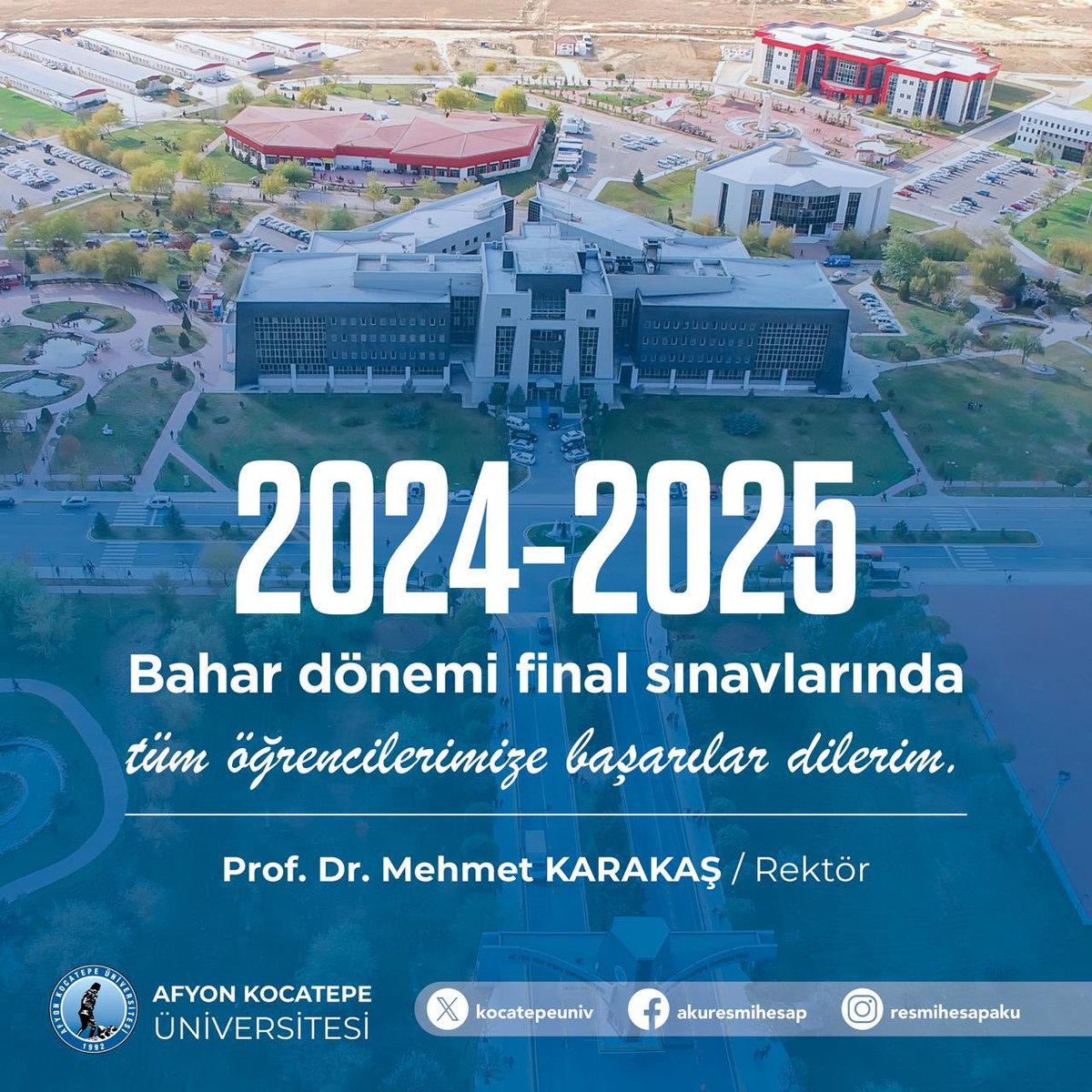 Afyon Kocatepe Üniversitesi'nden Öğrencilere Sınav Dilekleri
