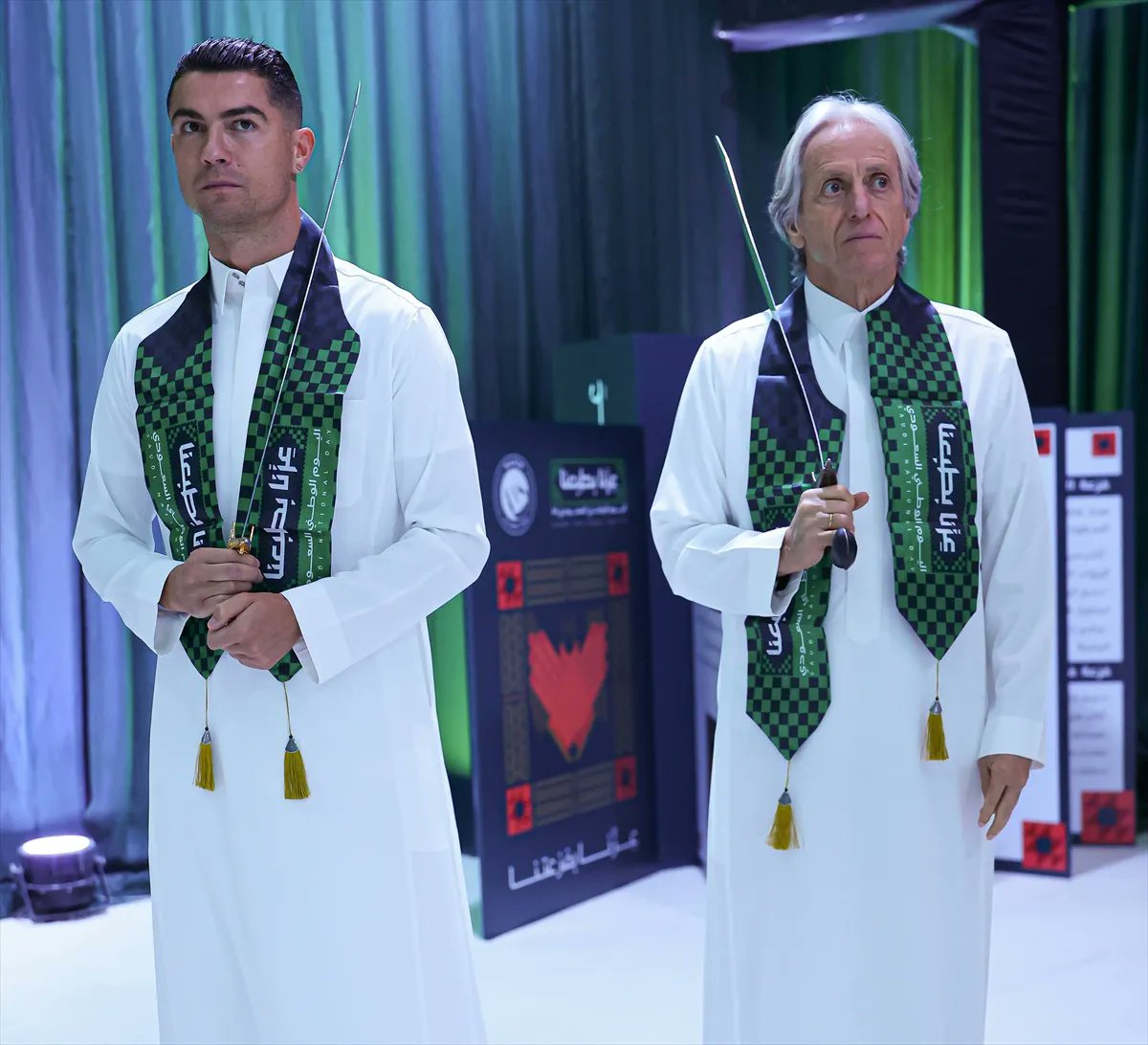 Cristiano Ronaldo ve Jorge Jesus Suudi Arabistan Milli Günü'nü Kutladı