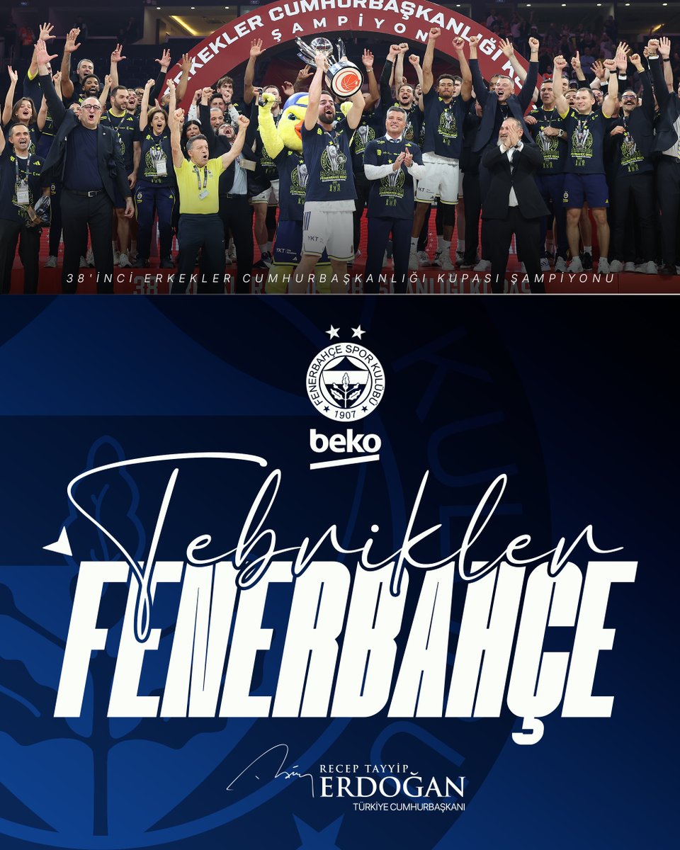 Fenerbahçe Beko, Cumhurbaşkanlığı Kupası'nı Kazandı, Erdoğan Tebrik Etti
