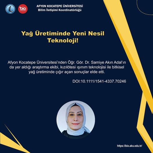 Afyon Kocatepe Üniversitesi, Bitkisel Yağ Üretiminde Devrim Niteliğinde Kızılötesi Teknoloji Uygulamasını Hayata Geçirdi
