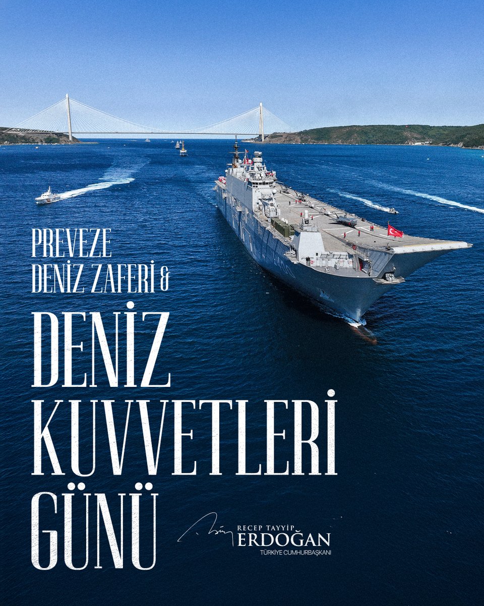 Deniz Kuvvetleri Günü ve Preveze Zaferi Anısına Erdoğan'dan Mesaj