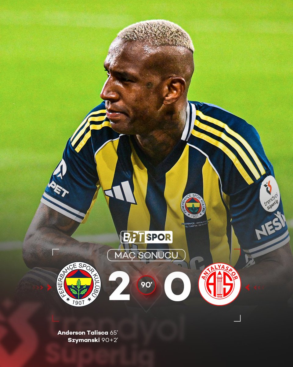 Fenerbahçe, Antalyaspor'u 2-0 Mağlup Etti