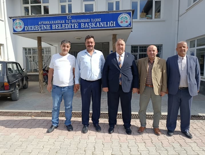 İYİ Parti Afyonkarahisar İl Başkanı Mısırlıoğlu, Dereçine Belediye Başkanı Okumuş'u Ziyaret Etti