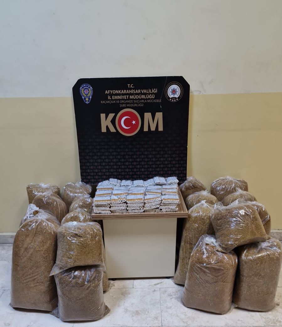 Afyonkarahisar'da Kaçak Tütün Operasyonu: 85 Kg Kıyılmış Tütün Ele Geçirildi