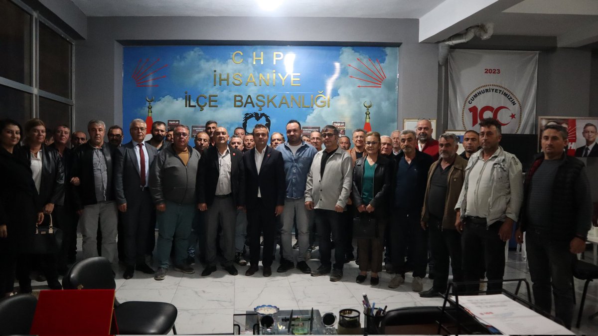 CHP Afyonkarahisar İl Başkanı Faruk Duha Erhan İhsaniye'de Parti Çalışmalarını Planladı