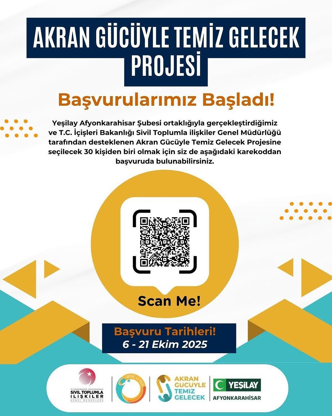 Afyonkarahisar'da Gençler İçin "Akran Gücüyle Temiz Gelecek" Projesi Başvuruları Başladı
