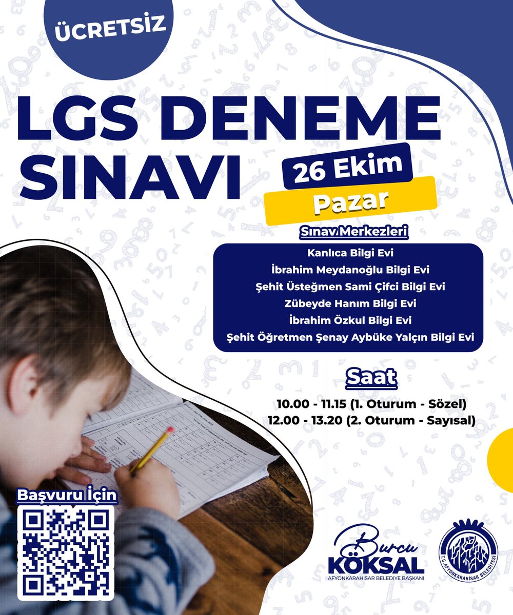 Afyonkarahisar'da Ücretsiz LGS Deneme Sınavı Başvuruları Başladı