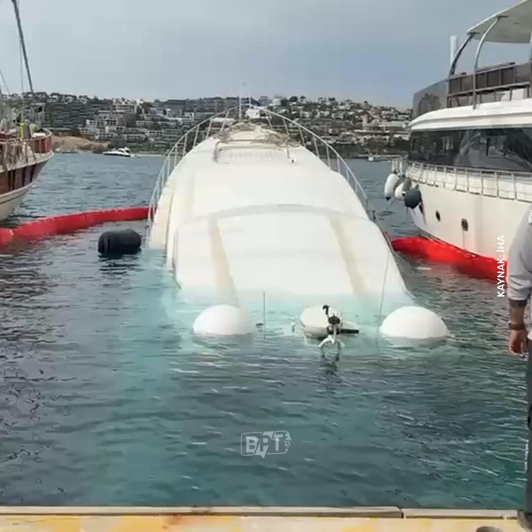 Bodrum'da 40 Milyon TL Değerinde Lüks Yat Battı