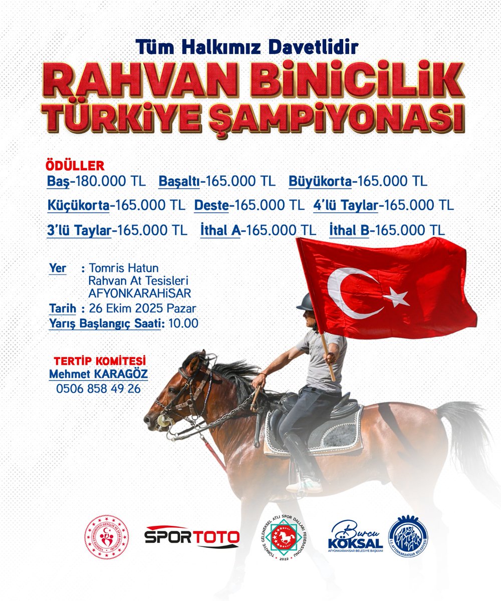 Afyonkarahisar'da Rahvan Binicilik Türkiye Şampiyonası Heyecanı