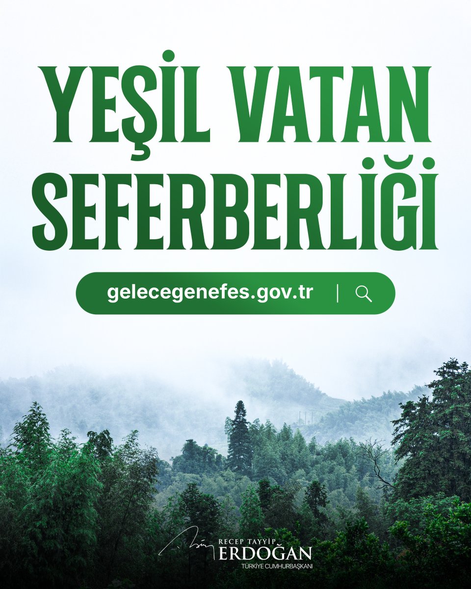 11 Kasım'da Yeşil Vatan Seferberliği: 7,5 Milyar Fidanın Ardından Yeni Hedef