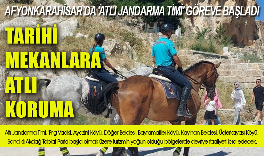 Afyonkarahisarda 'Atlı Jandarma Timi' göreve başladı