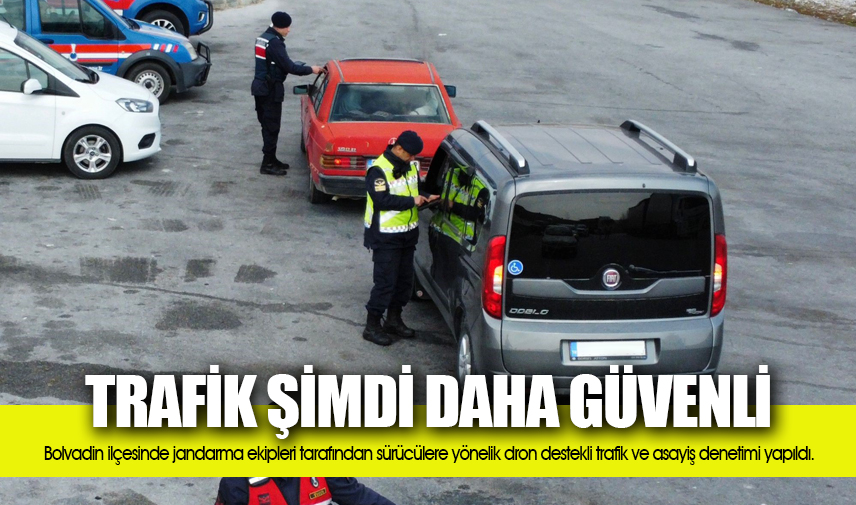 Bolvadinde dron destekli trafik ve asayiş denetimi yapıldı
